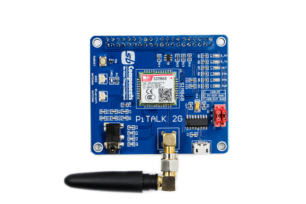 PiTalk 2G, IoT Enabled GSM/GPRS/GNSS/Bluetooth HAT