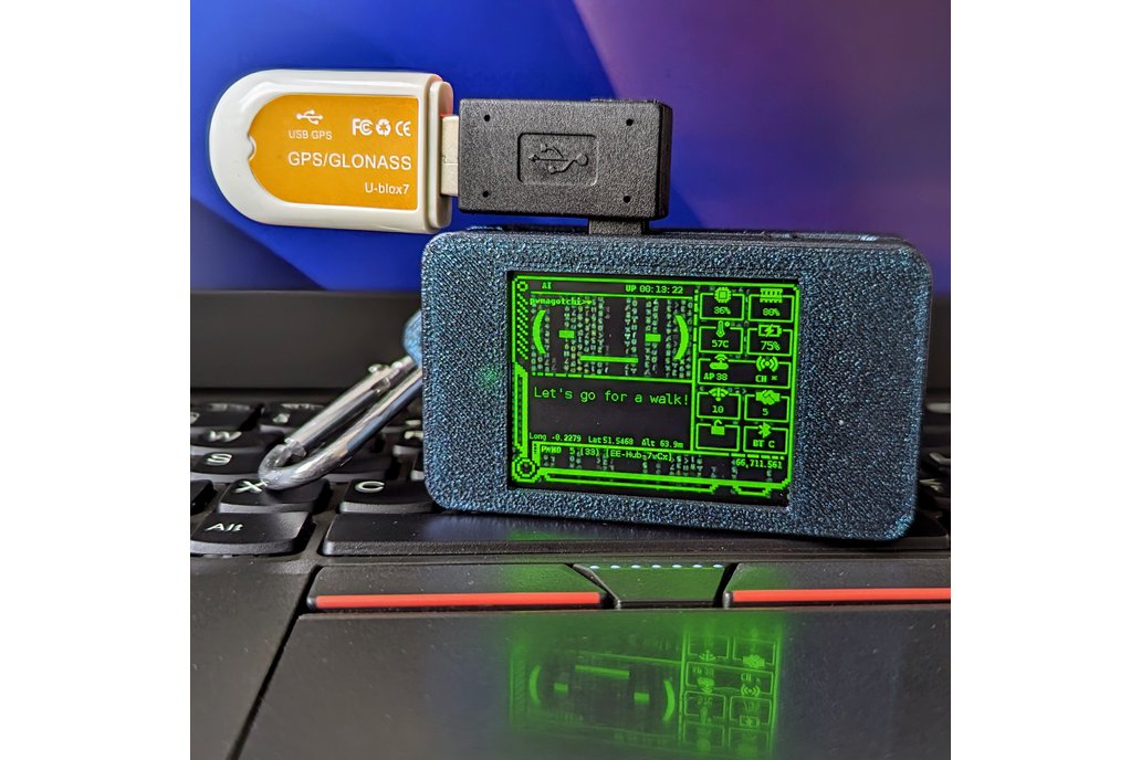 Cyber Pwnagotchi Fancygotchi with Battery 1
