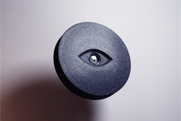 Disposable camera lens 3D printed MONOCLE LENS