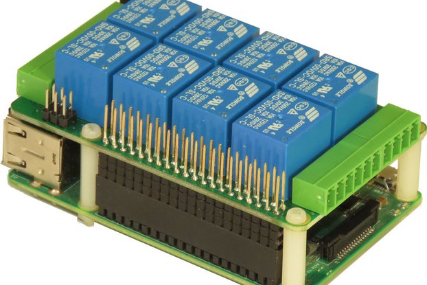 8-RELAYS Stackable Card for Raspberry Pi