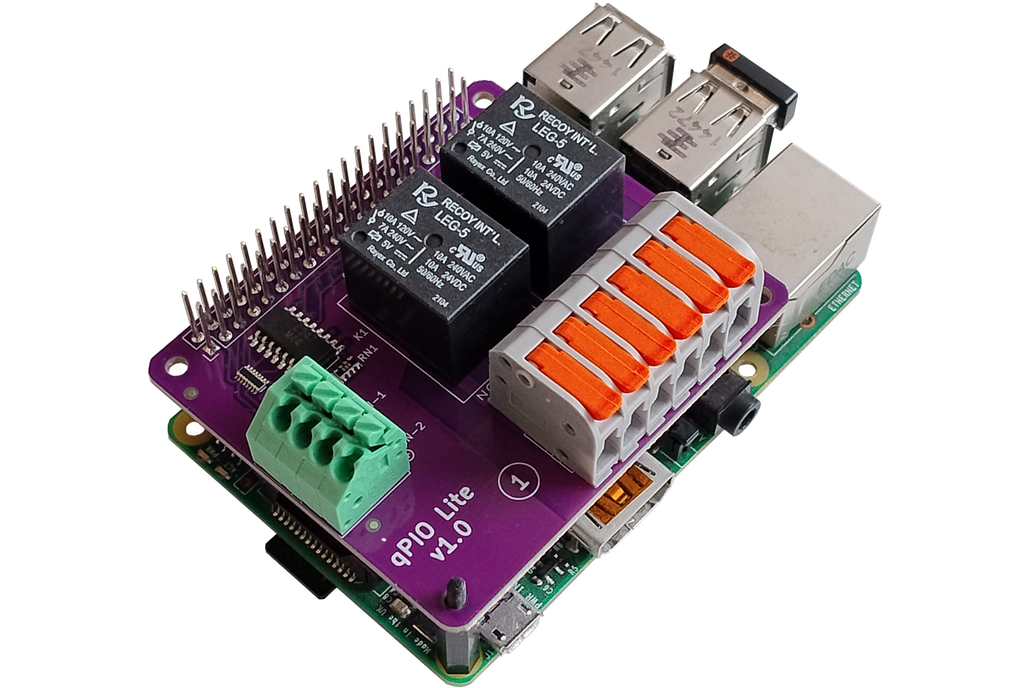 AQEX qPIO-1.0Lite IO HAT for the Pi 1