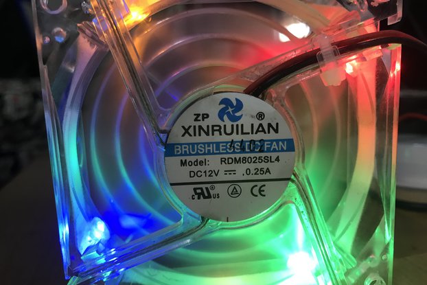 Xinruilian LED RDM8025SL4 Brushless DC Fan (USED)