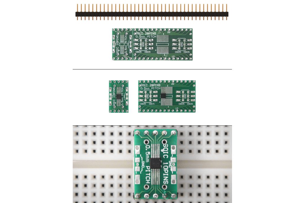 SchmartBoard|ez 0.5mm Pitch SOIC to DIP adapter 1