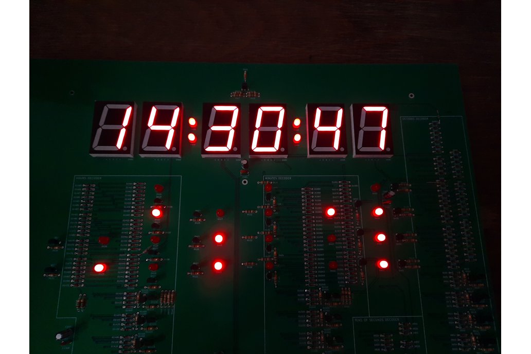 Mega Transistor Clock digital+binary 50/48.5x37 cm 1