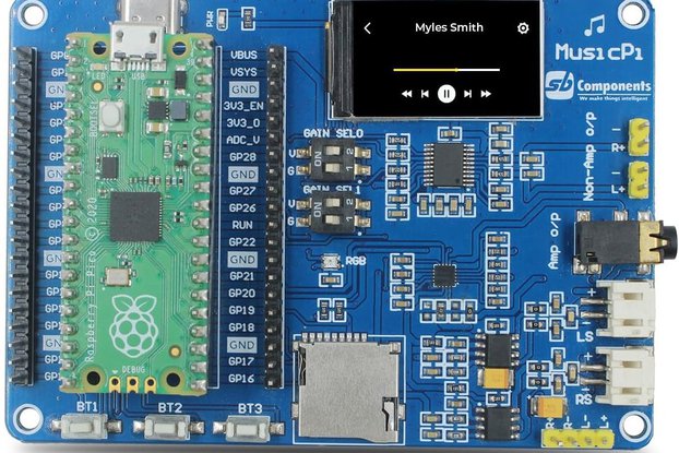 MusicPi Pico Audio Expansion Board with Pi Pico