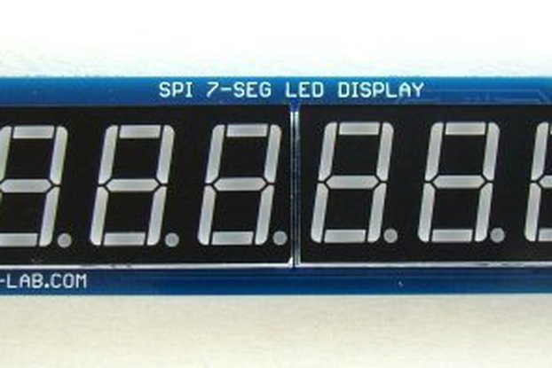 Serial 8-digit 7-segment LED display (Red, 0.56")