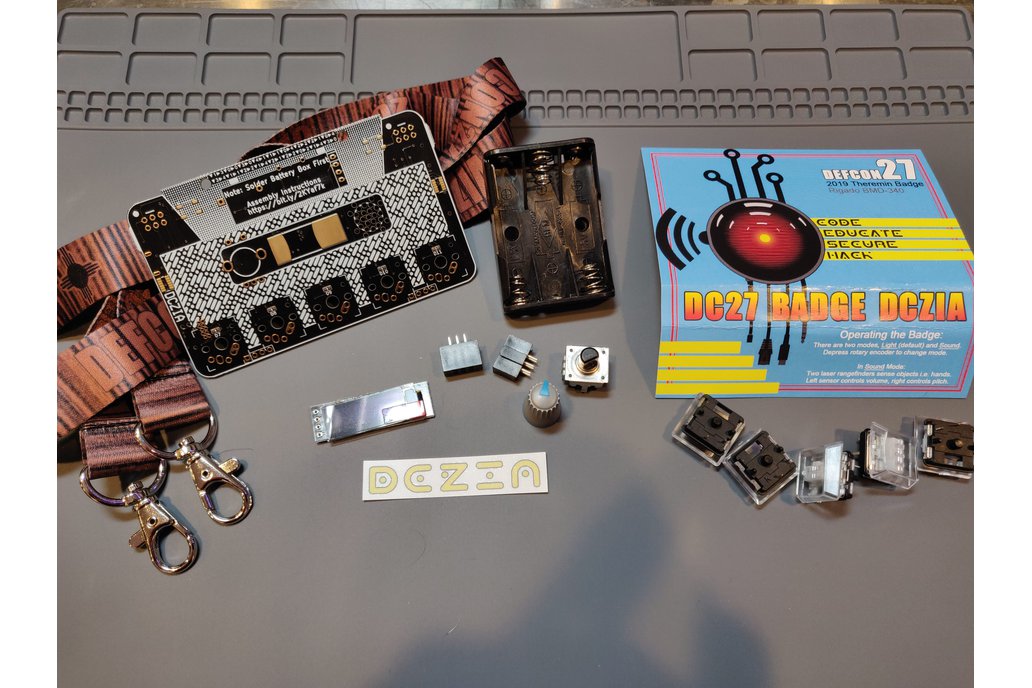 DCZia Laser Theremin complete badge kit 1