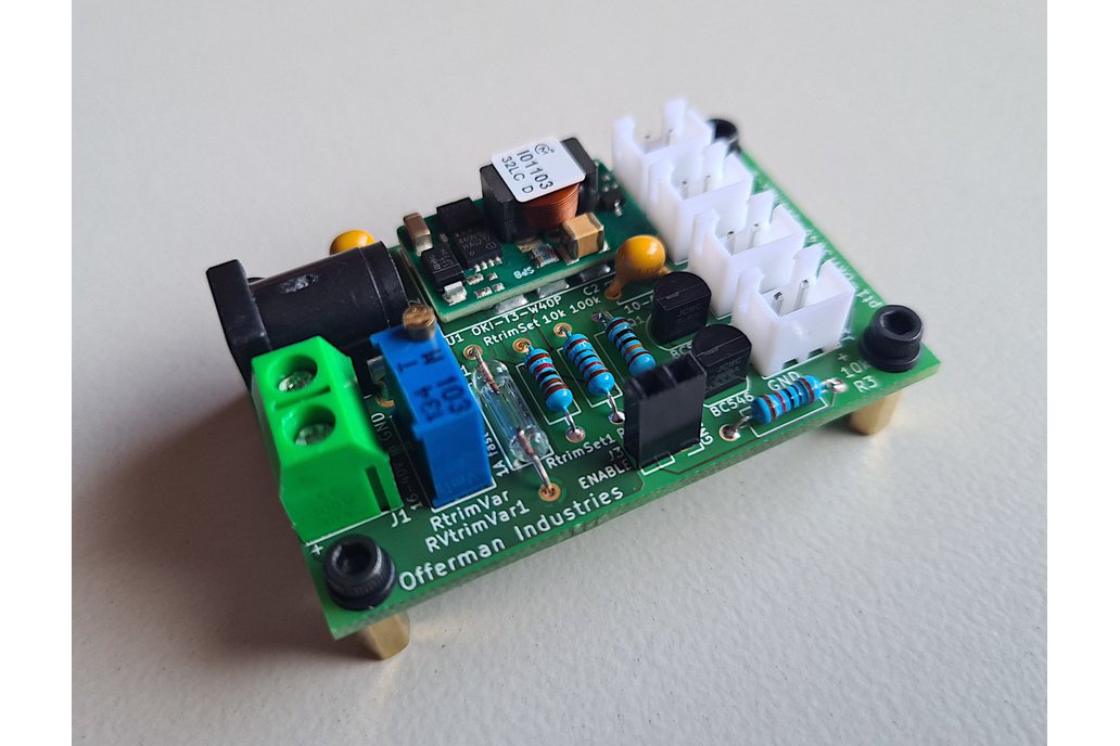 0.8-5.5V adj DC-DC Power Supply, 16-40V in, 3A out 1