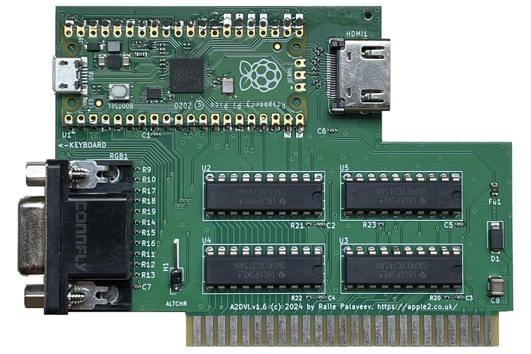 A2DVI.v1.6 HDMI/VGA combined card for Apple II 1