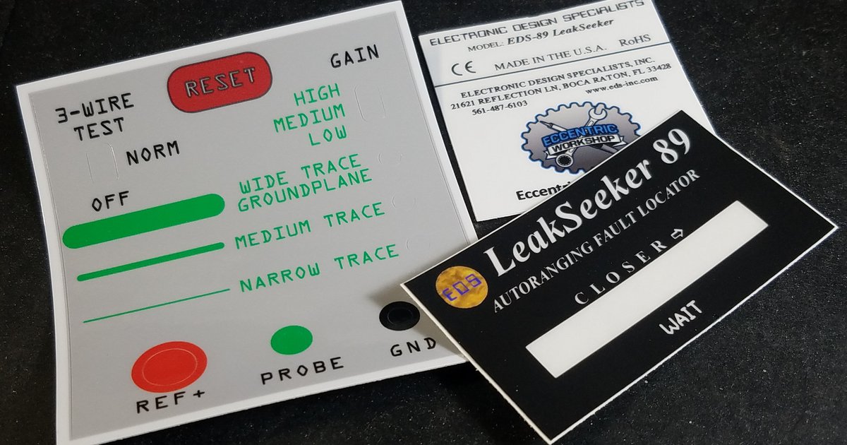 EDS LeakSeeker 89 Enclosure Label Set for Tenclos Pulpit 590.9