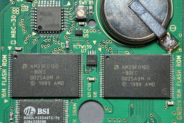 Gameboy MBC30 Flash Cart - 4MB Flash (2x 2MB) RTC