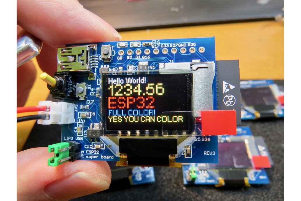 ESP32 dev board /w Full Color OLED REV.3 1