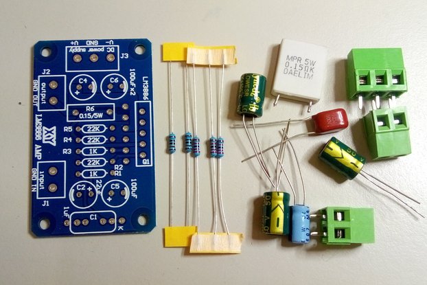 Component kit + PCB for a LM3886 power amplifier