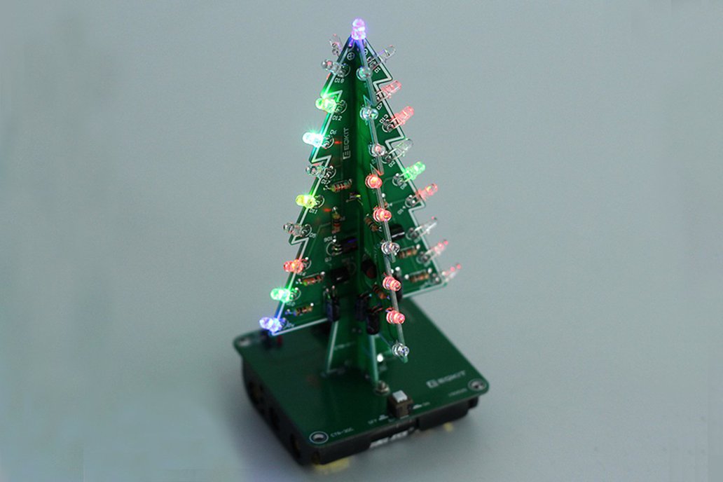 DIY 3D Xmas Tree 7 Color Flash LED Kits(7213) 1
