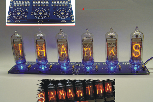 Nixie N19A IN19B IN14 carrier PCB for static text