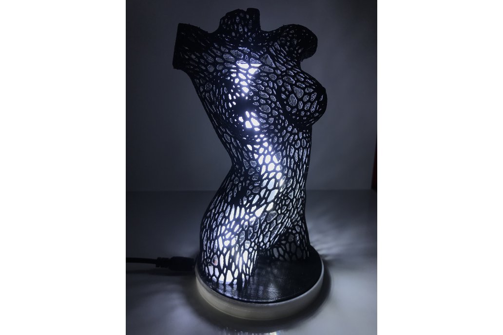 3D printed Female Torso Lamp 1