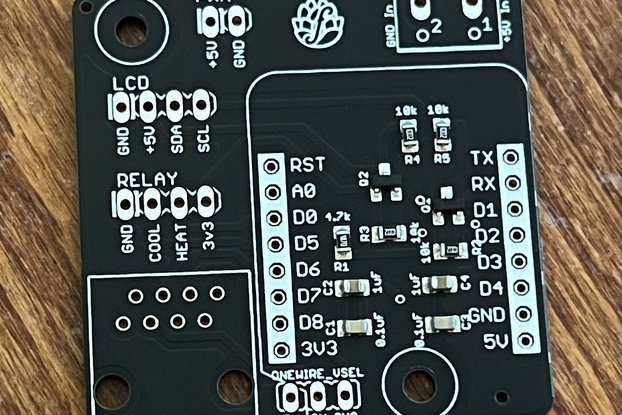 Partially Assembled SMD PCB for BrewPi-ESP8266