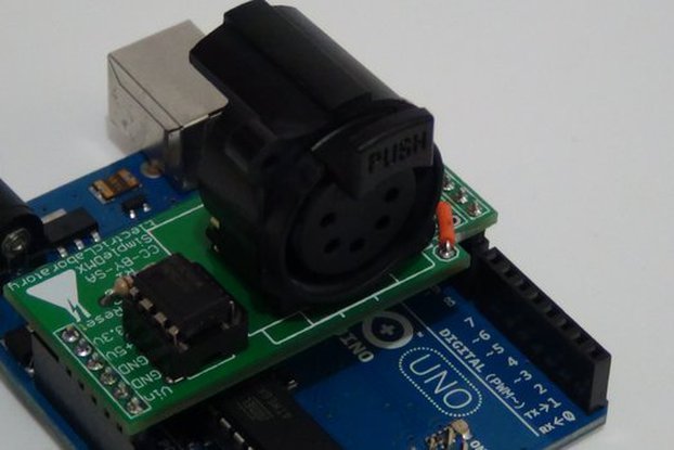 SimpleDMX - 5 pin shield for Arduino