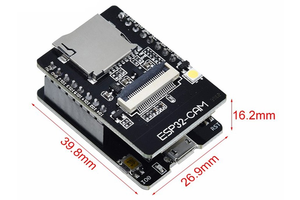 ESP32-CAM Board with OV2640 Camera. We can list the main features of