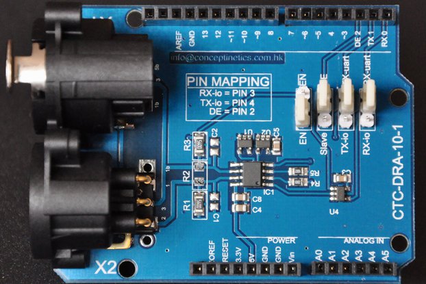 DMX Shield for Arduino (RDM Capable)