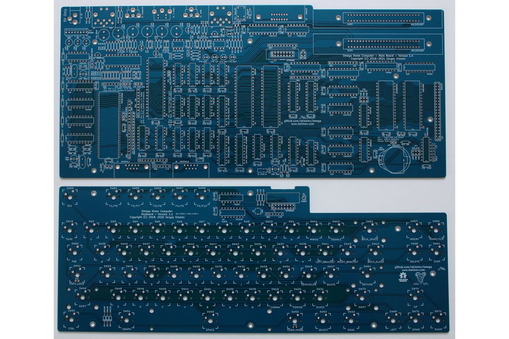 Omega MSX2 SBC + Keyboard V1.1 PCB 1