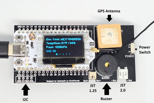 Heltec ESP32 v3 Shield for Meshtastic