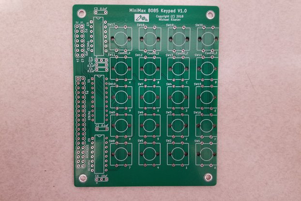MiniMax8085 Keypad VFD, DIY Hardware Project, PCB