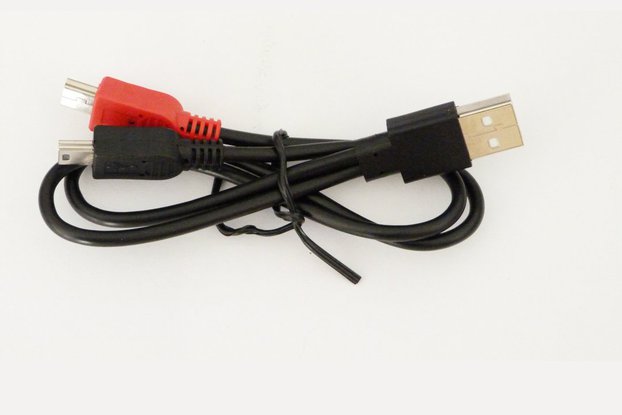 USB split cable to  mini B + data only mini B