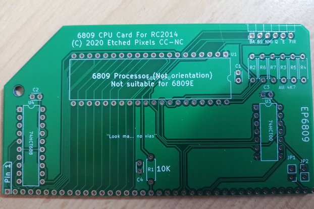 6309/6809 CPU card for RC2014™ PCB Only