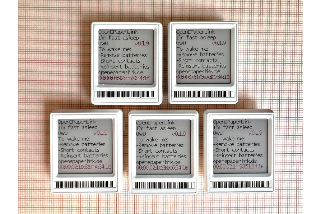 5 pcs 1.54" epaper tags for OpenEPaperLink 1