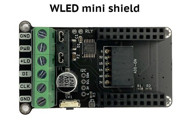 WLED mini shield board for addressable LEDs