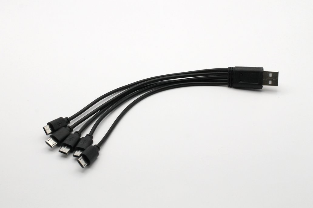 5-in-1 USB to Micro-USB Power Splitter Cable 1