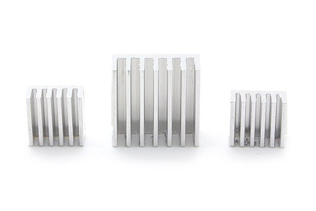 3 Piece Aluminum Heatsink Kit For Raspberry Pi - Includes Applied Thermal Tape