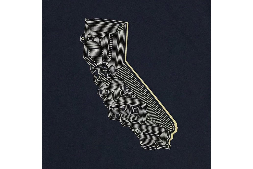 CIRCUIT BOARD CALIFORNIA Graphic T-shirt in Black 1
