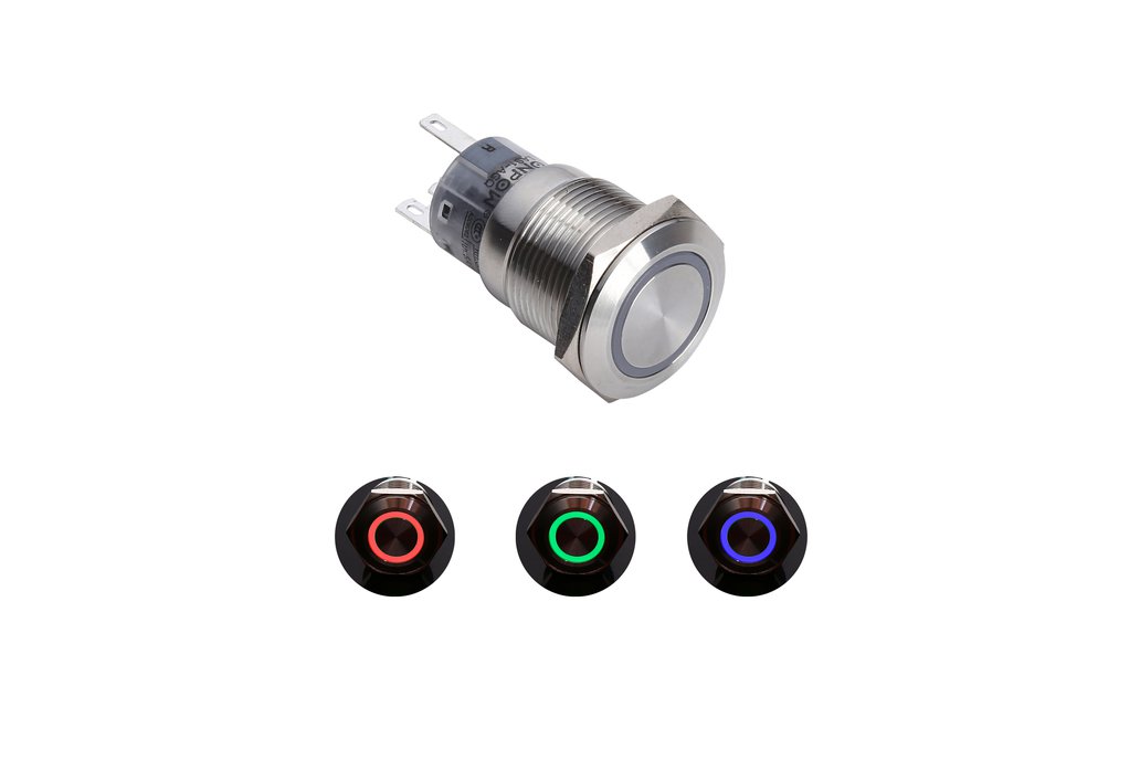 Panel mount metal RGB illuminated push button 1
