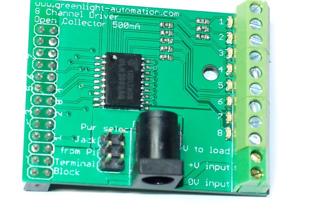 Eight Channel driver board for Raspberry Pi