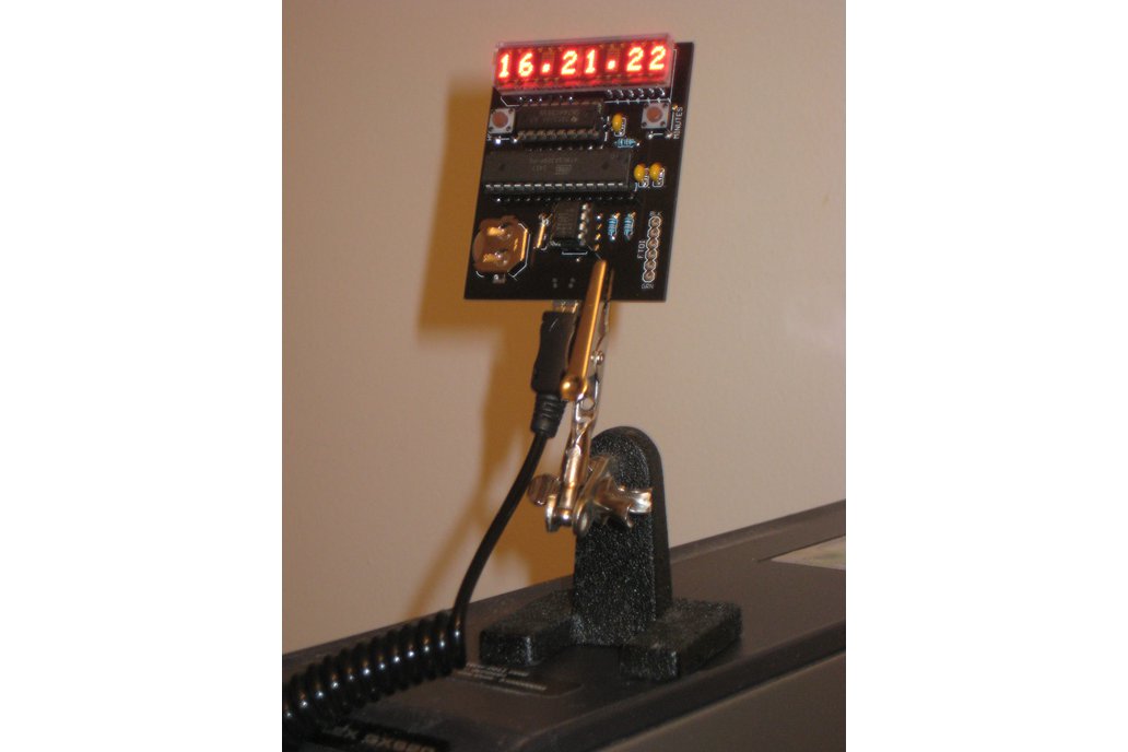 Clock kit with HDSP yellow LED matrix display 1