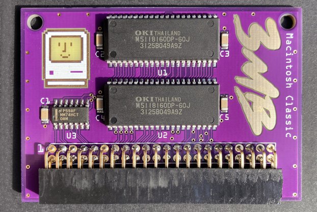 3MB PurpleRAM card for Apple Macintosh Classic