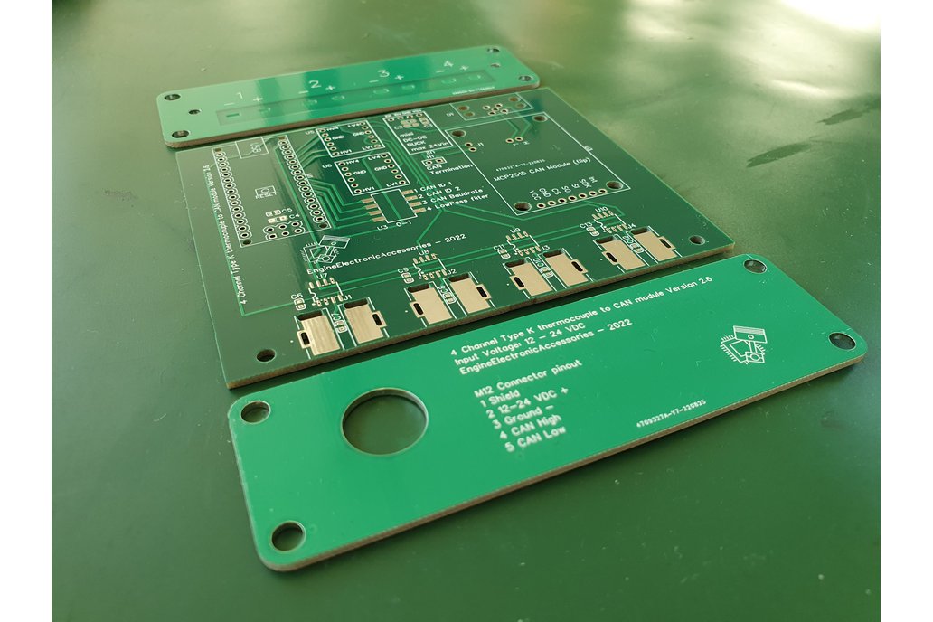 PCBs Thermocouple to CAN module 4 Channels 1
