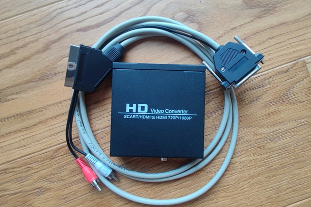 Amiga RGB SCART Cable + HDMI Adapter