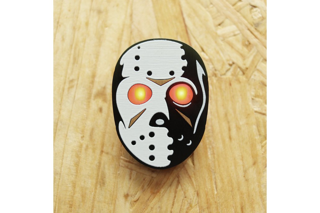 Jason Voorhees Hockey Mask Electronic Pin Badge 1