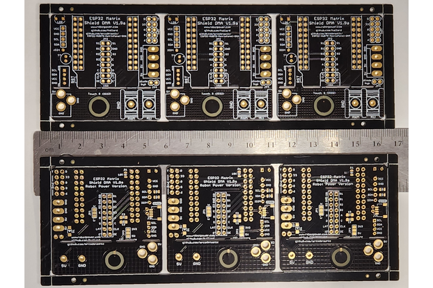 HUB75 RGB LED Matrix Shield for ESP32 - PCB