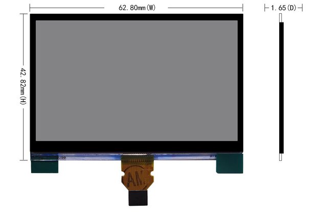 New SHARP Memory LCD 2.7inch 400X240 display LS027