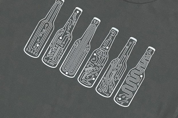 BAR CODE  - Mens Graphic T-shirt in Grey