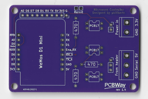 Micronova pellet stove controller