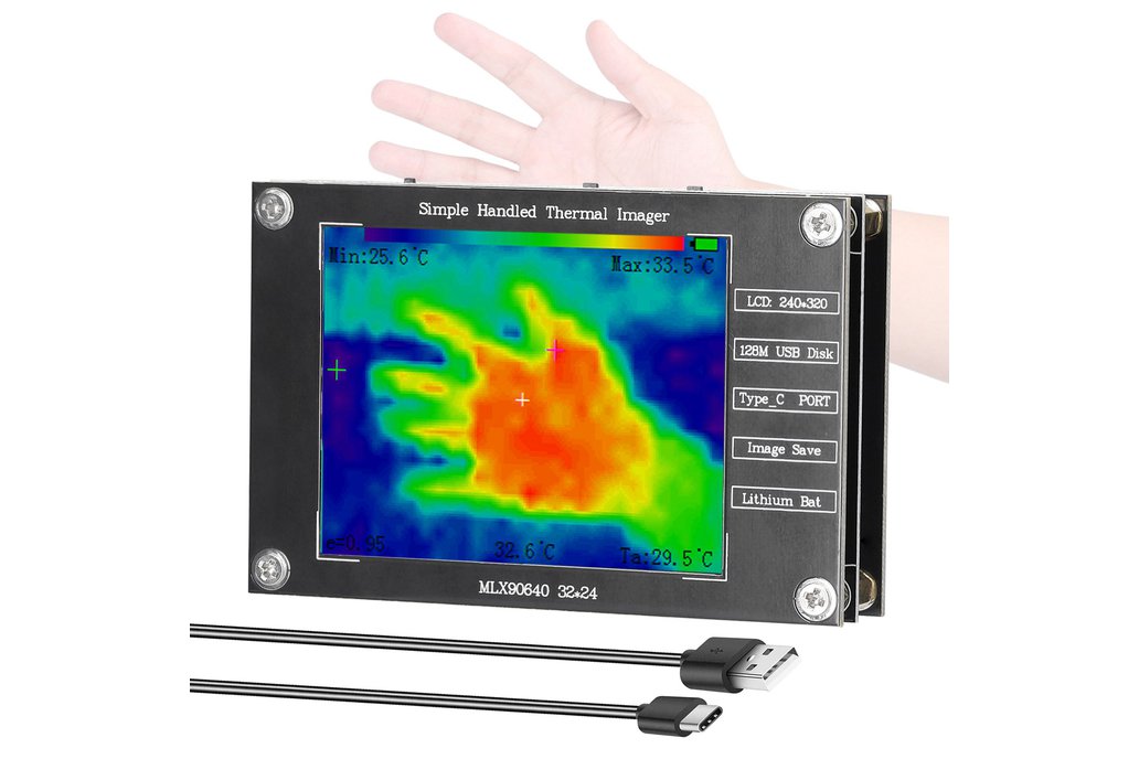 MLX90640 Handheld Thermal Imager (2.8" Screen) 1