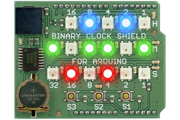 Binary Clock Shield for Arduino