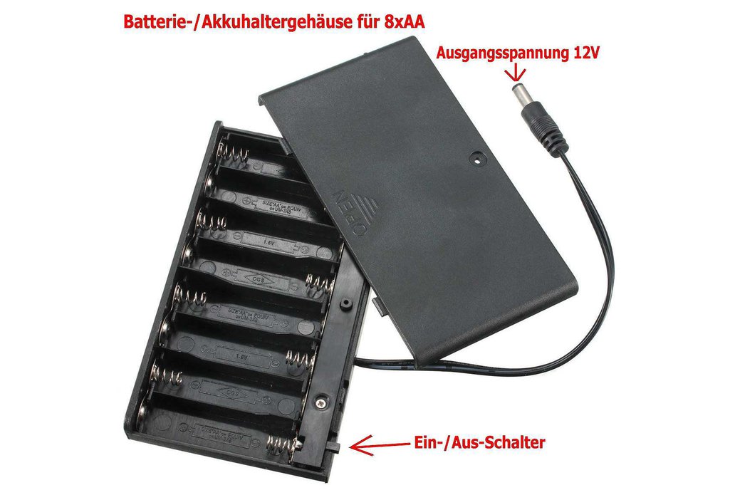 Akku-/Batteriehalter-holder für-for 8xAA (12V) Con 1