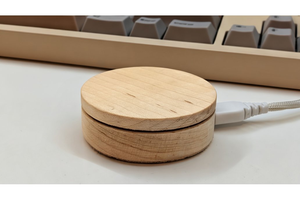 Ploopy Knob Wood Case Upgrade - CNC Machined 1