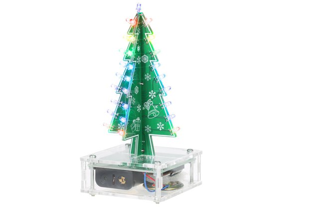 DIY Colorful LED Christmas Tree with Speaker